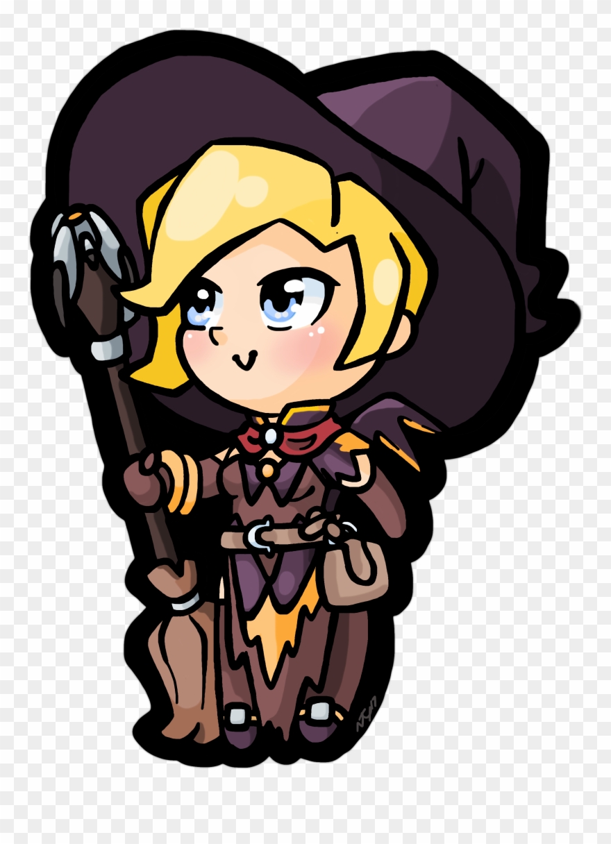 Mercy Witch Png Clip Art Transparent - Cartoon