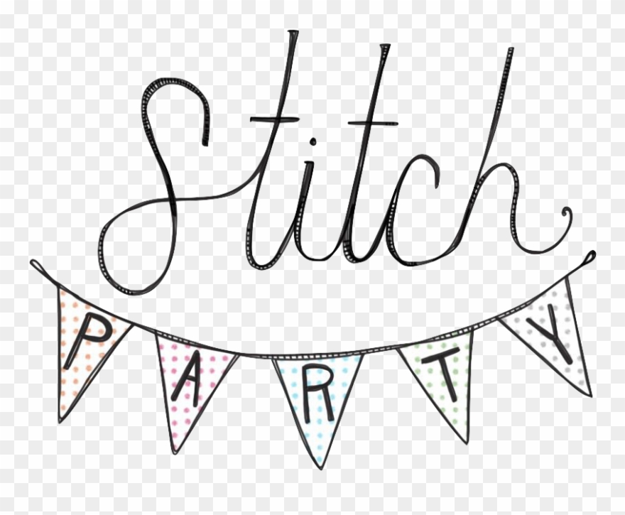 Blog Stitch Party Handdyed Yarn Knitting Kits - Line Art Clipart