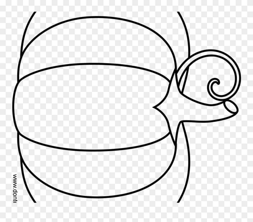 Pumpkin Outline Png - Cute Pumpkin Clipart Black And White Transparent Png