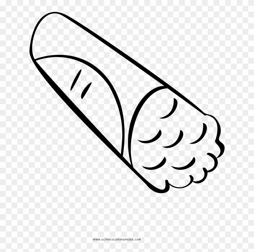 Burrito Clipart Png - Line Art Transparent Png
