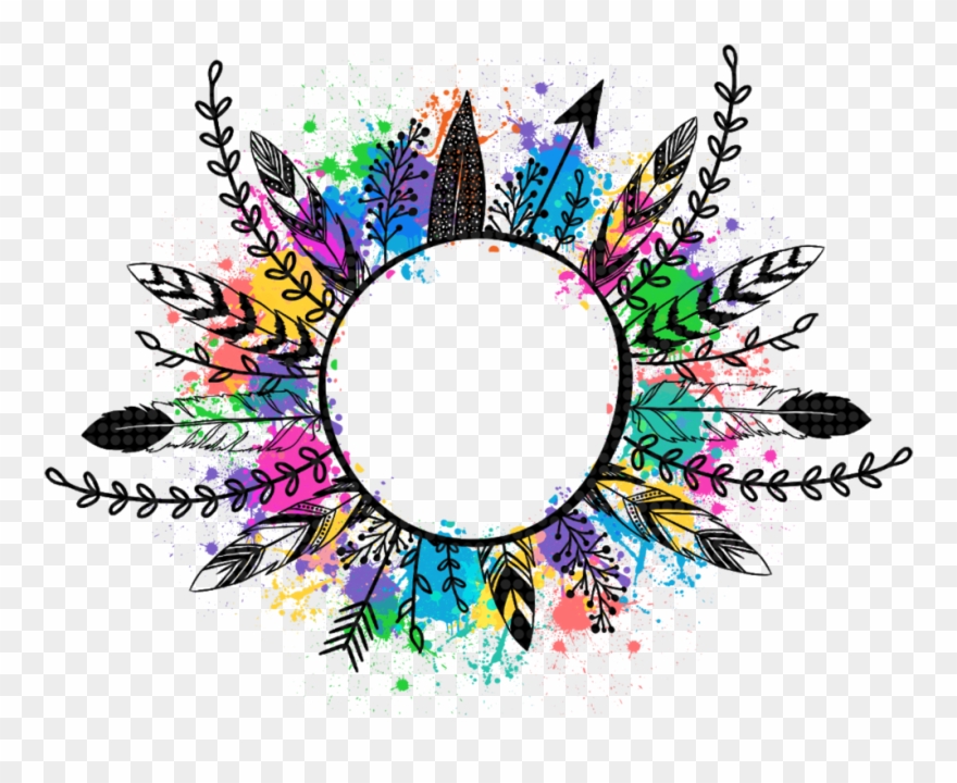 Feather Feathers Arrow Wreath Featherart Featherwreath - Feather Clipart