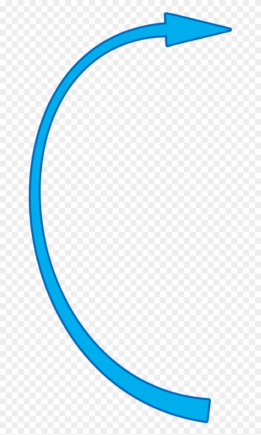 Blue Curved Arrow Png - Curved Blue Arrow Png Clipart