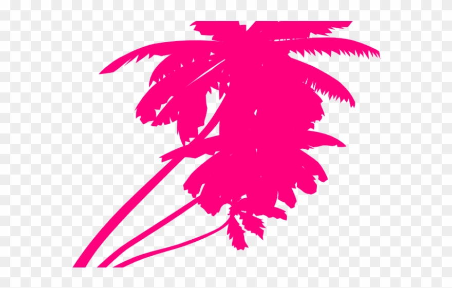 Palm Tree Clipart Double - Neon Palm Tree Png Transparent Png