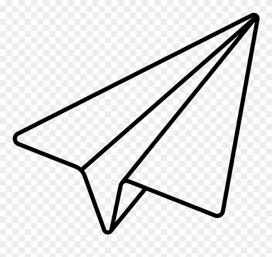 Noun Paper Plane - Paper Airplane Line Drawing Clipart
