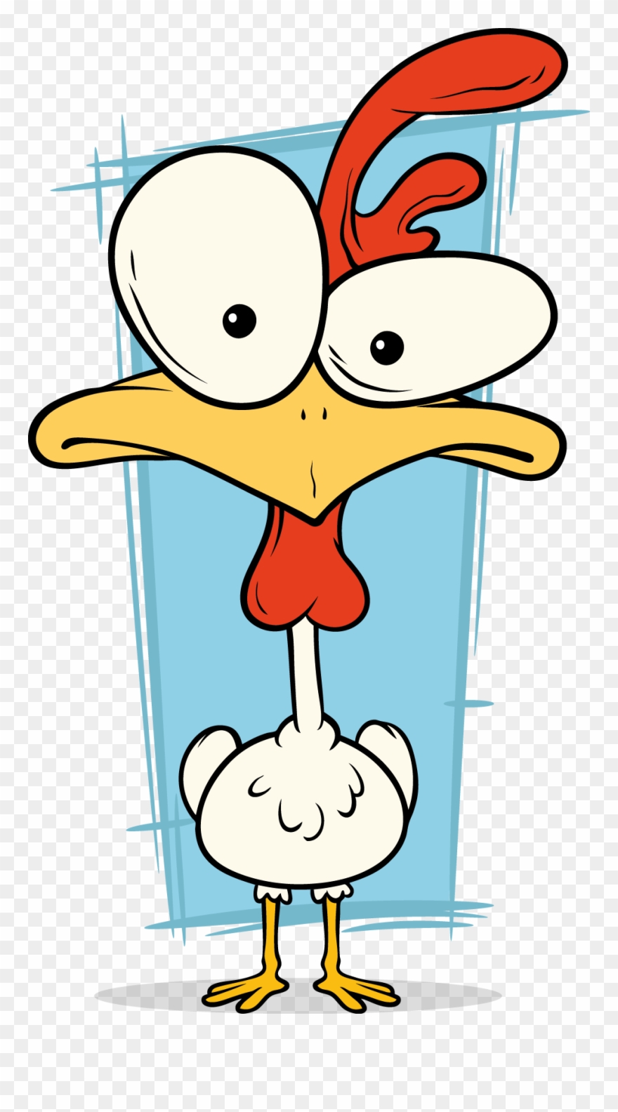 Chicken Vector Cartoon Illustration Stock Free Transparent - Chicken Cartoon Big Eyes Clipart