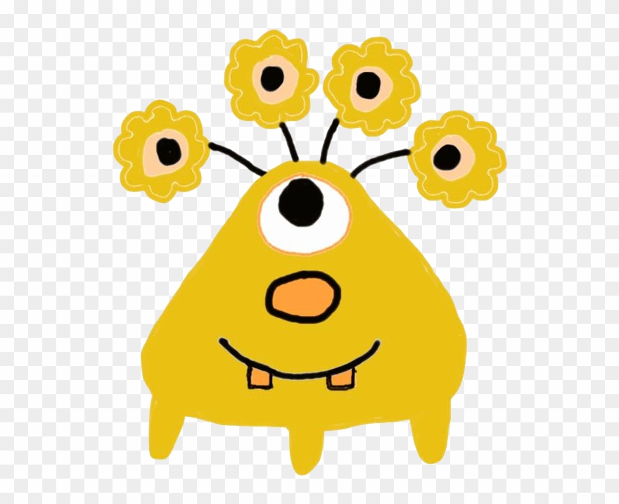 Monster Clipart Yellow Monster - Cartoon - Png Download