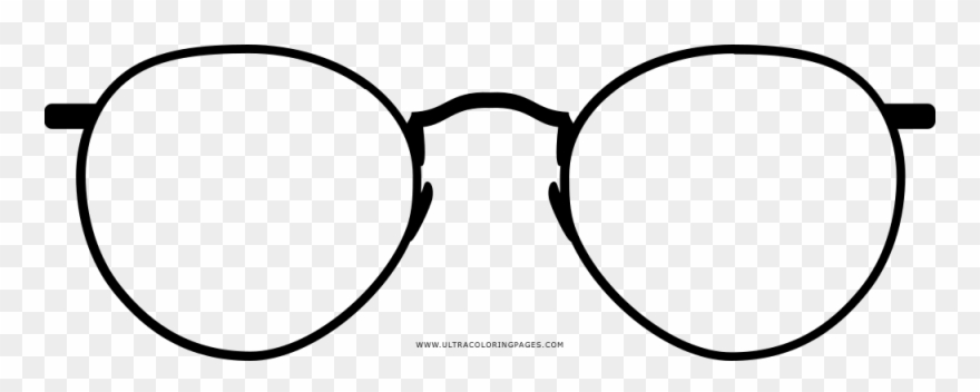 Glasses Coloring Page Clipart