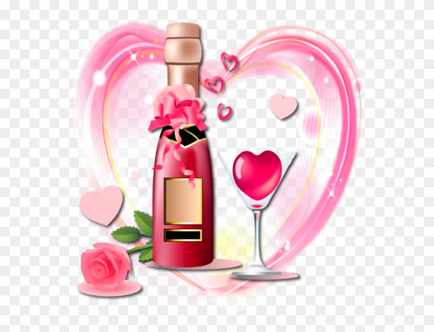 Bouteilles,tubes Love Heart, Perfume Bottles, Valentino, - March 8 Women's Day Animated Clipart