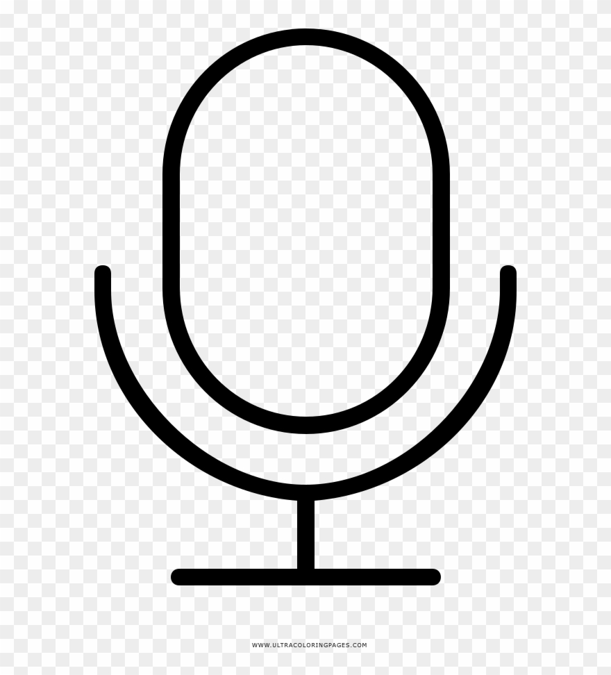 Mic Coloring Page - Circle Clipart