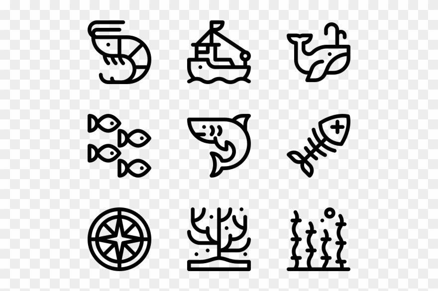 Sea Life - Graphic Design Vector Icon Clipart