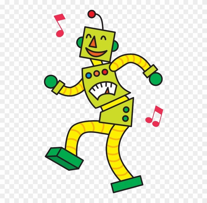 Disco Robot Dancer Cartoon - 跳舞 卡通 Clipart