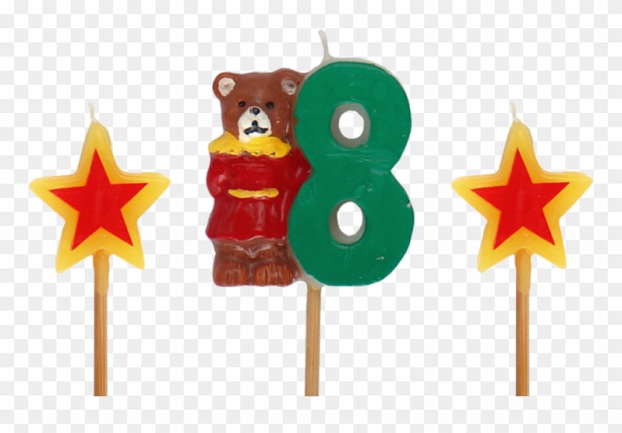 Bär Mit Sternkerzen Clipart