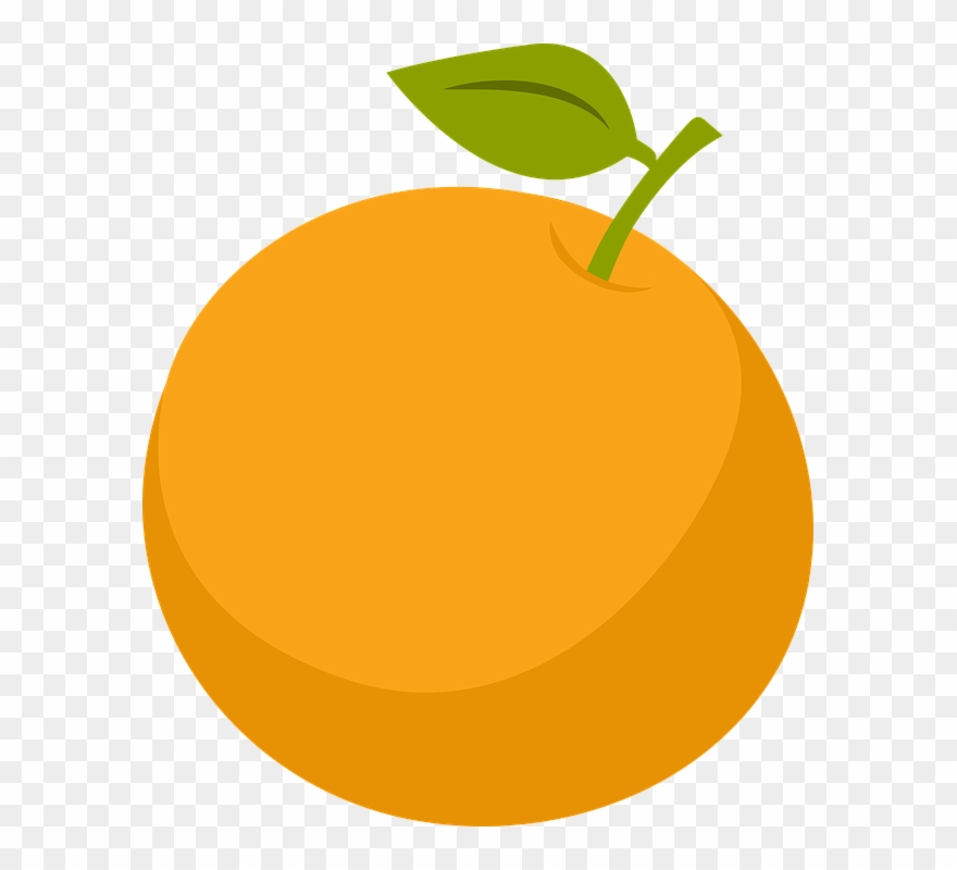 Orange Orange Half Fruit Food Healthy Yellow Clipart