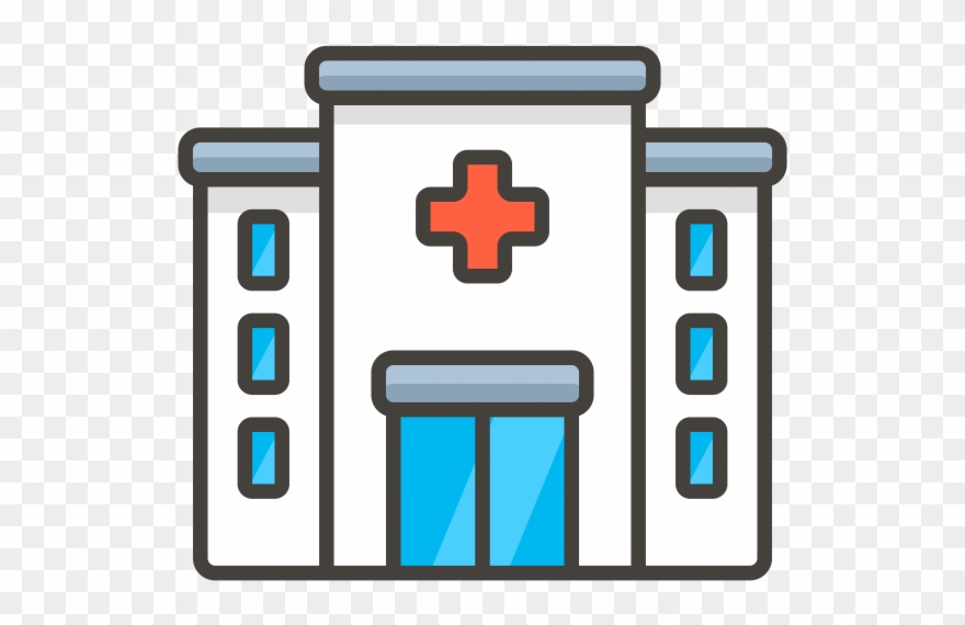 Hospital Emoji Icon - Scalable Vector Graphics Clipart