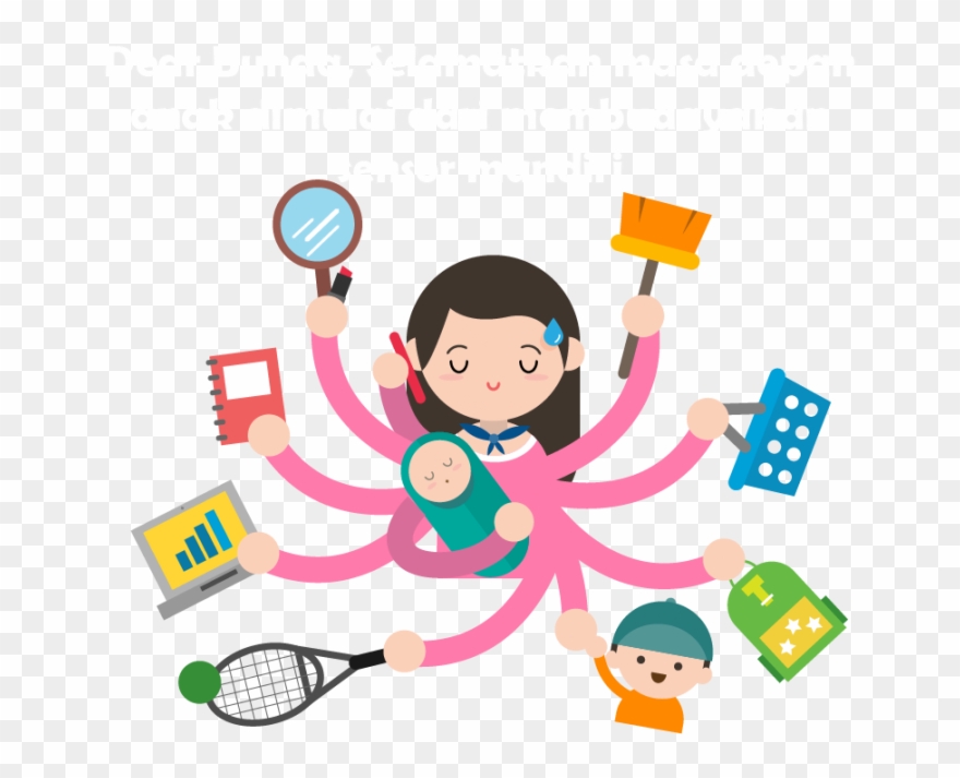 Woman Mother Housewife Meniru Child Drawing - Working Mothers Day Clipart