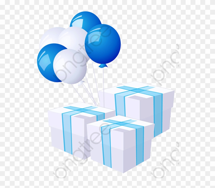 Gift Boxes And Balloons Decorative Boxes Clipart - 礼品 盒 - Png Download