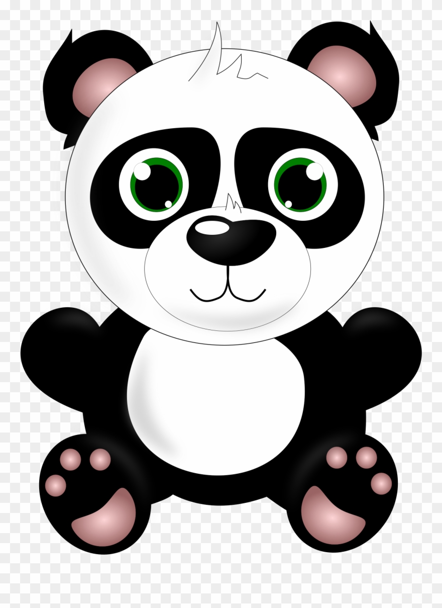 Panda Clipart Clip Art Baby - Panda Cartoon Cut Out - Png Download