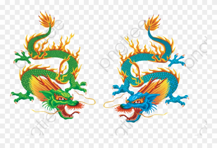 Dragon Clipart Color - Gold Chinese Dragon Png Transparent Png