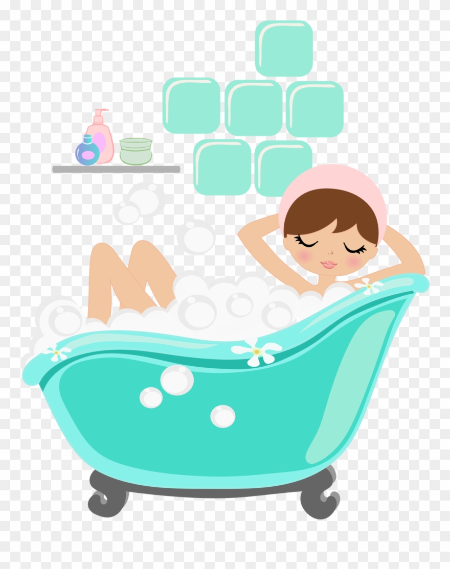 Foamy Bath Tub - Clip Art - Png Download