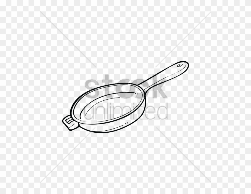 Frying Pan Vector Image - Circle Clipart