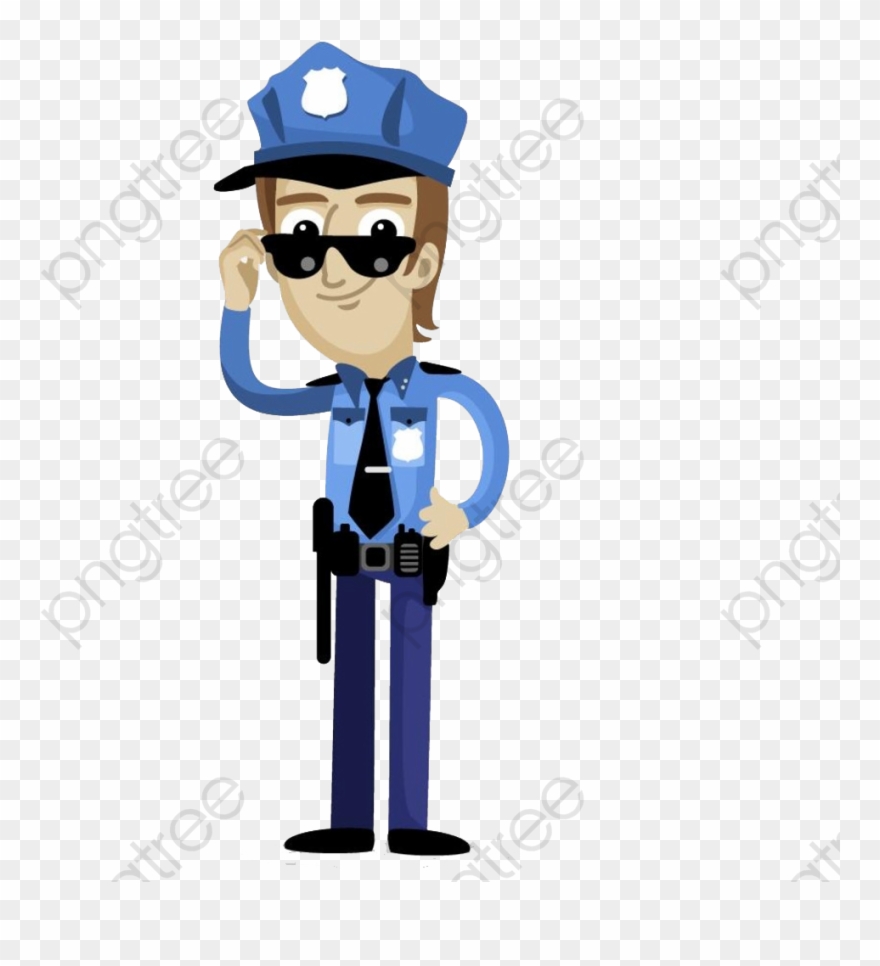 Police Officer Transparent Background - Police Cartoon Character Png Clipart
