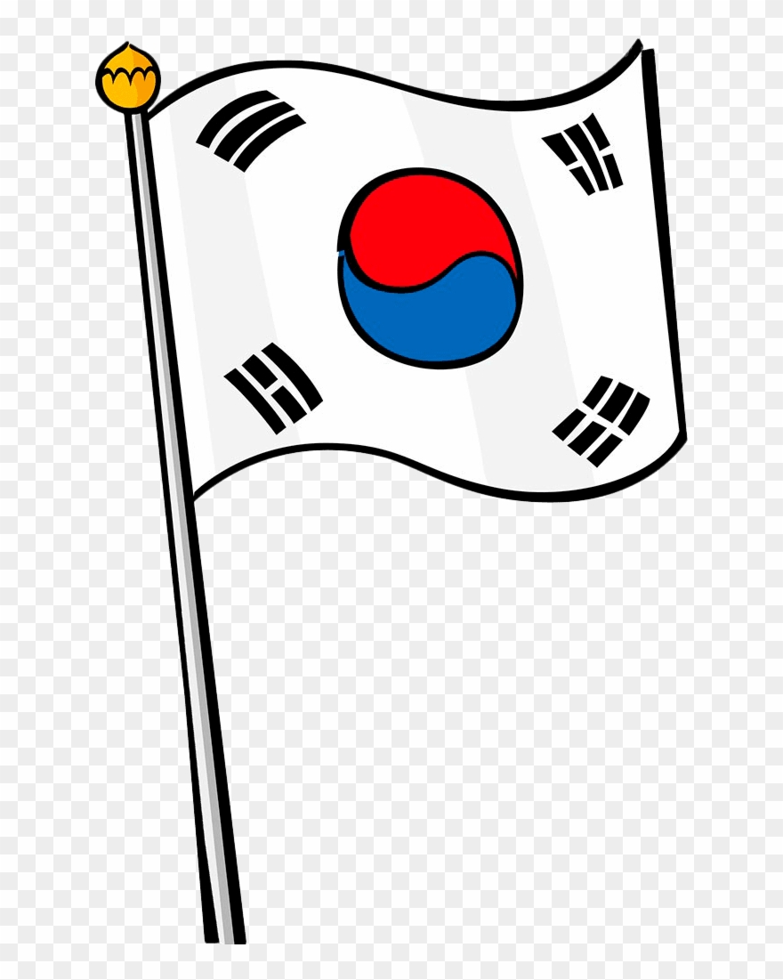 Korea Flag Icon - Taekwondo Official Olympic Sport Clipart