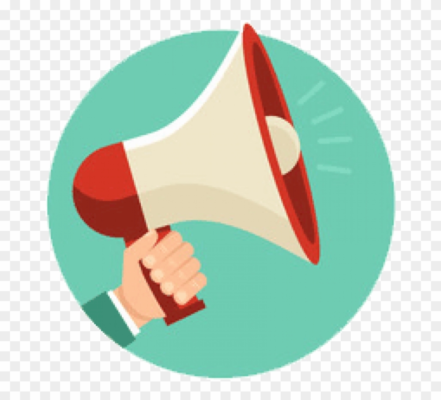 Bullhorn X Megaphone With Hand Png Images - Marketing Target Vector Icon Clipart