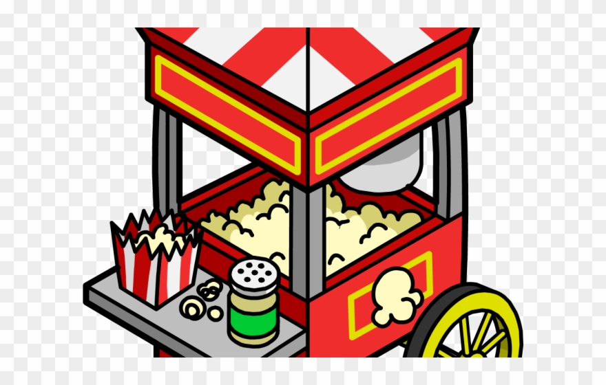 Boardwalk Clipart Popcorn Cart - Carrinho Pipoca Png Transparent Png