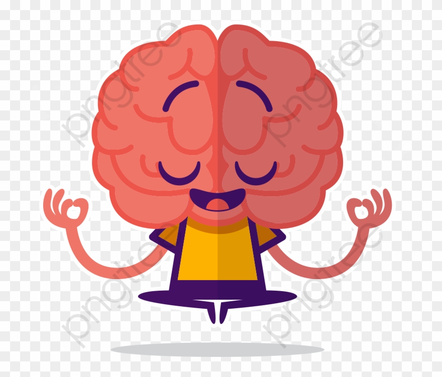 Brain Games Clipart - Meditating Brain - Png Download