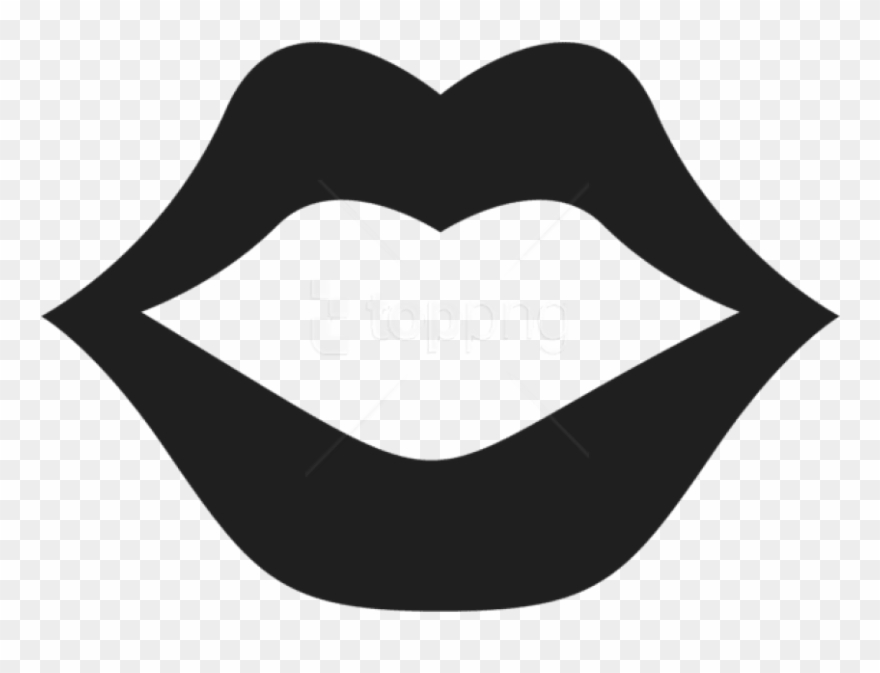 Free Png Movember Mouthpicture Png Images Transparent - Kiss Clipart Black And White