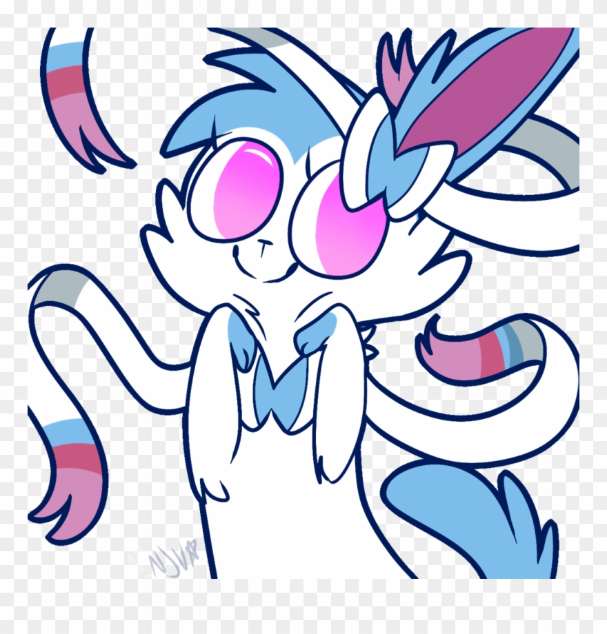 Pokemon X And Y Misty Flower White Line Art Black And - Shiny Sylveon Clipart