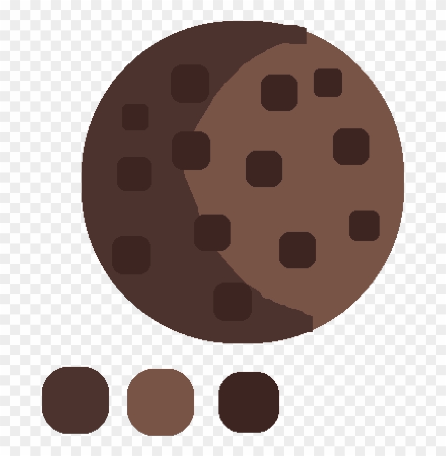 3 Color Chocolate Chip Cookie - Black Circle Clipart