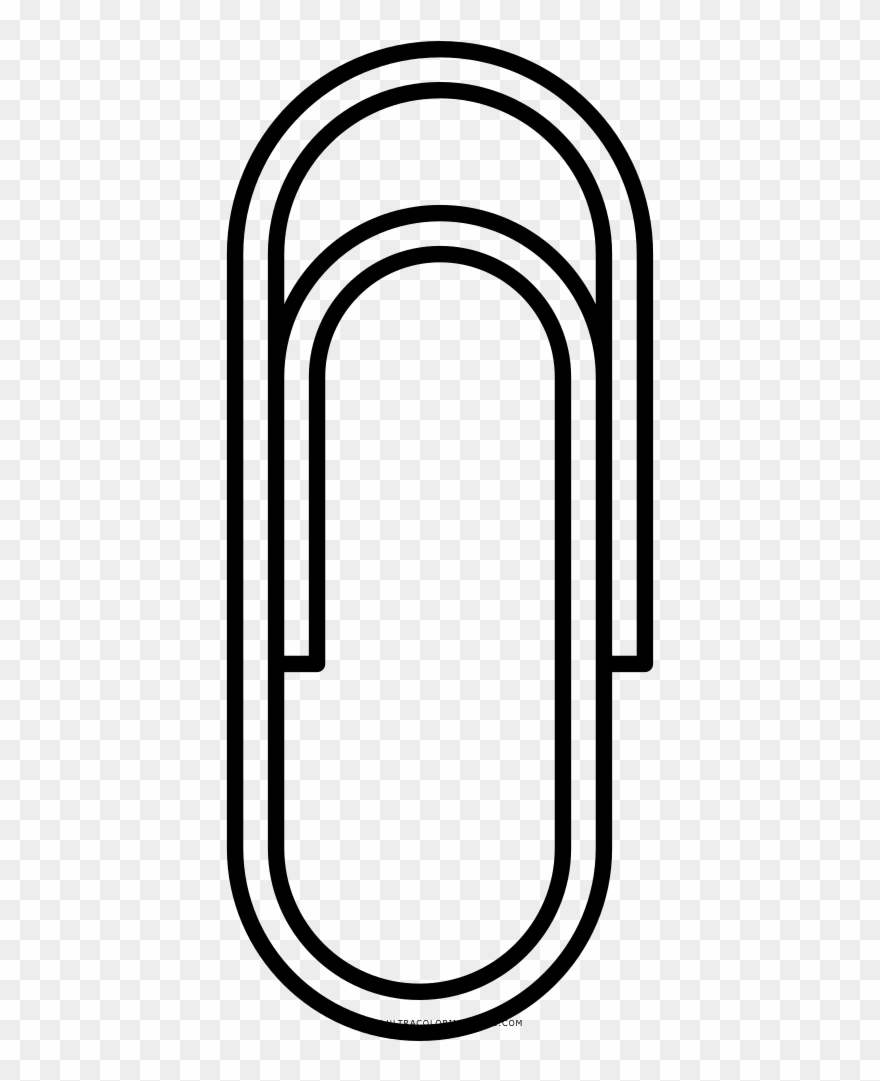 Paper Clip Coloring Page - Png Download