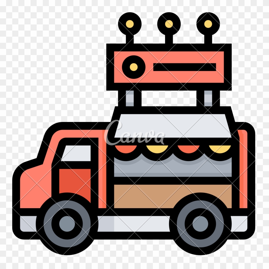 Ideas Food Truck Icon Iconscanva This Week - Mobil Jalan Icon Png Clipart