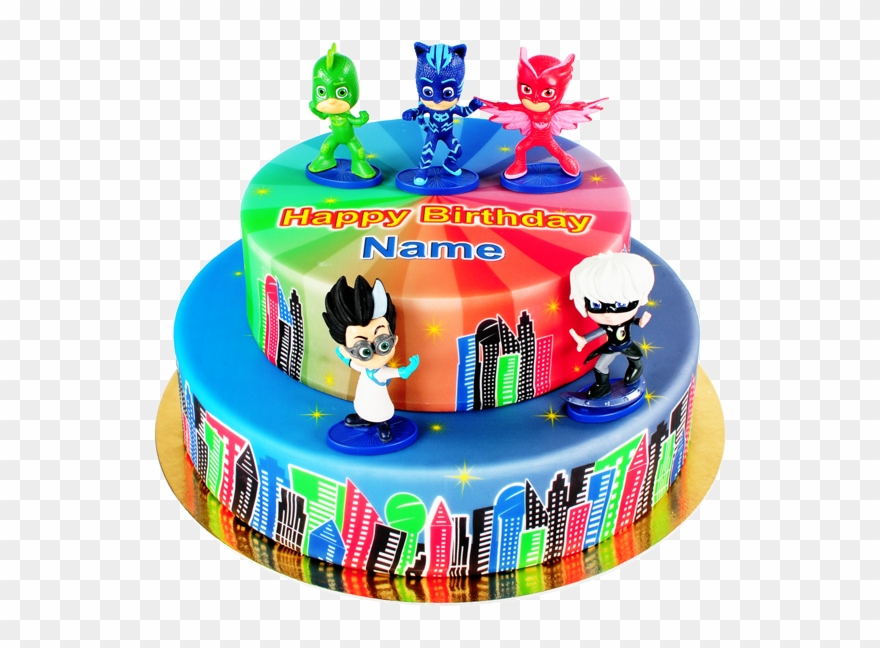 Heroes Torte Mit Pj Masks Figuren - Pj Masks Torte Clipart