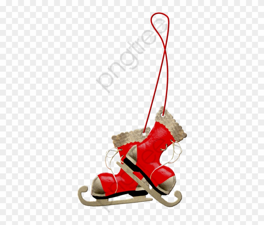 Ice Skating Clipart Falling - Clip Art Ice Skates Christmas - Png Download