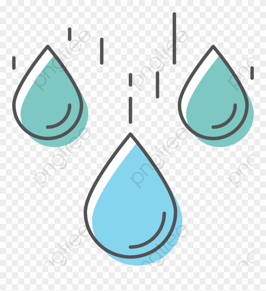 Water Droplet Clipart Scared - 雨滴 卡通 - Png Download