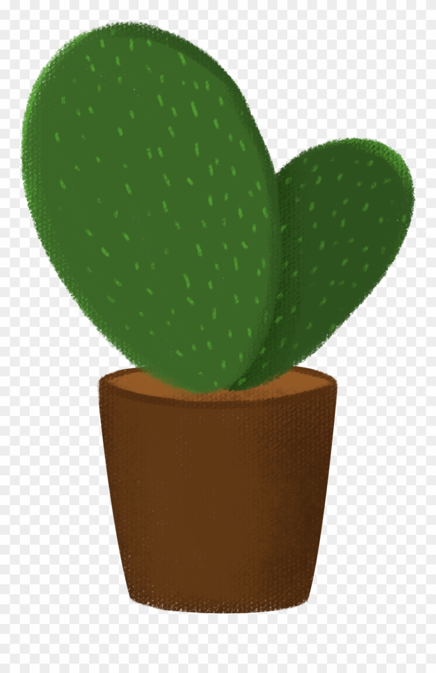 Cactus Green Plant Potted Png And Psd - Flowerpot Clipart