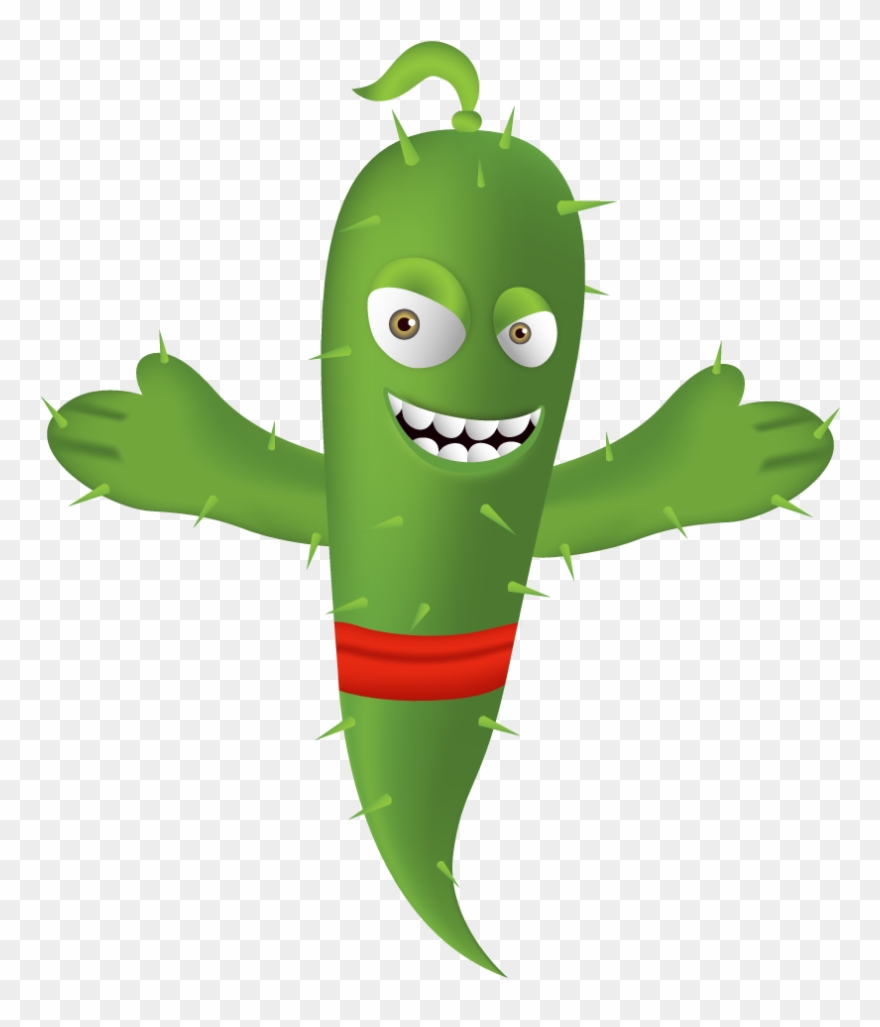 Cactus With A Genie Look - Cartoon Clipart