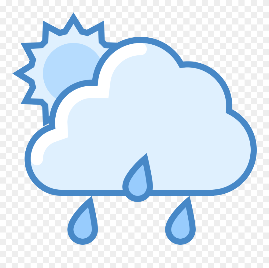 Weather Cold Weather But Partly Cloudy Icons Clipart