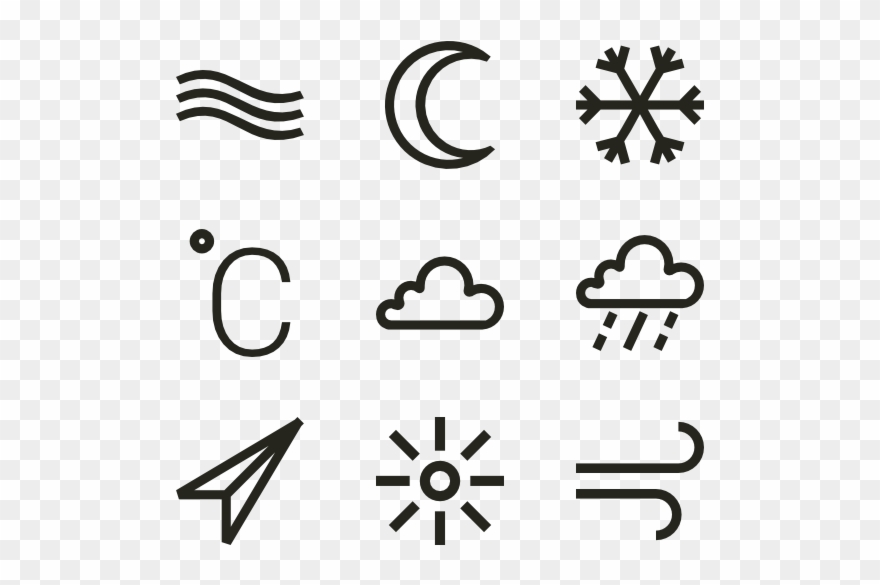 Linear Weather Elements Clipart
