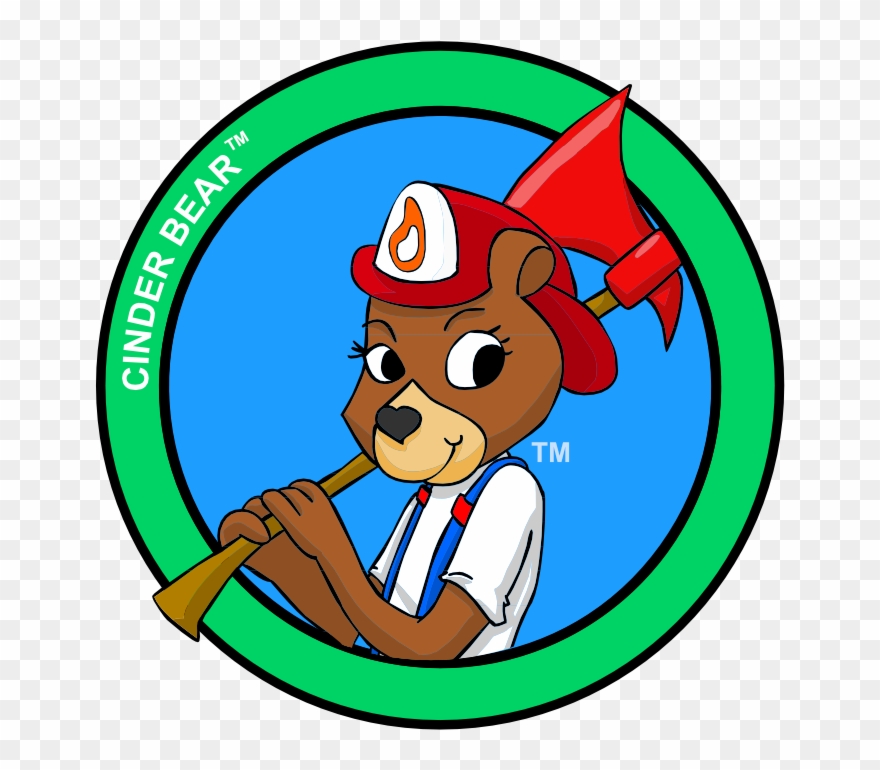 Cinder Bear Is The Fire Safety Bear That Promotes The Clipart