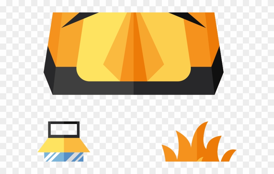 Camp Fire Clipart Silhouette - Clip Art - Png Download