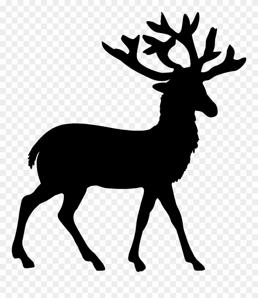Reindeer Christmas Vinyl - Deer Silhouette Clipart