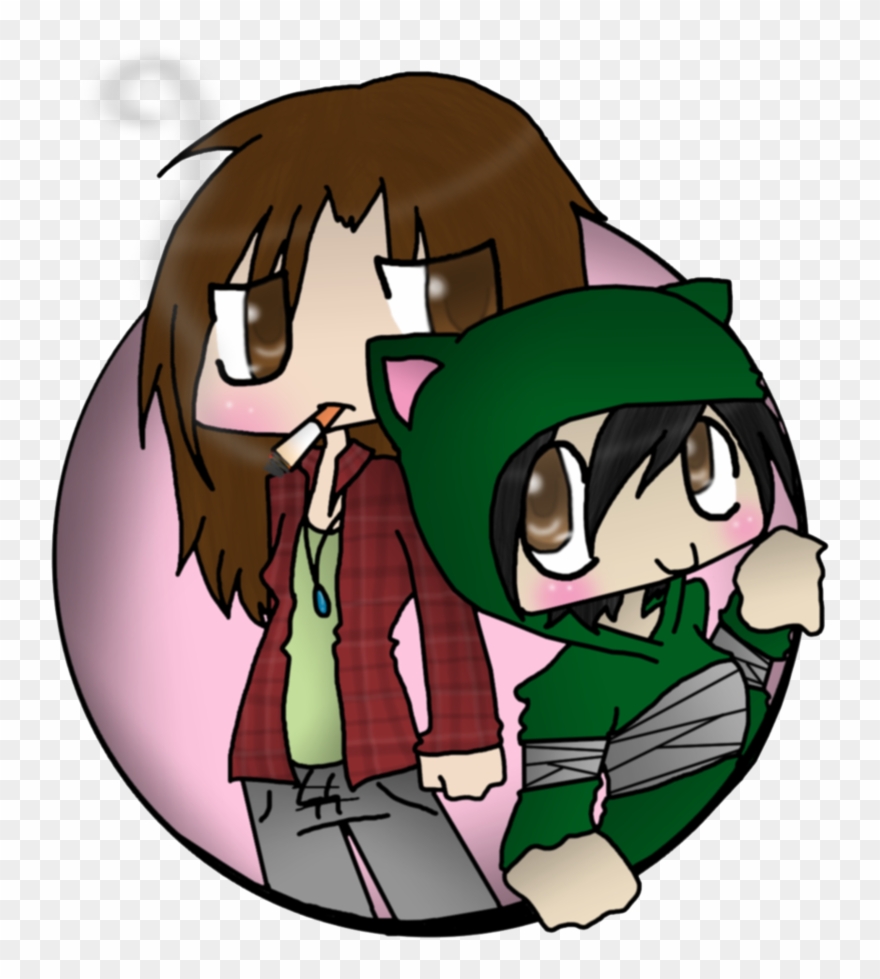 Lady Smoker And Hunter By Xombiegloomy - Cartoon Clipart