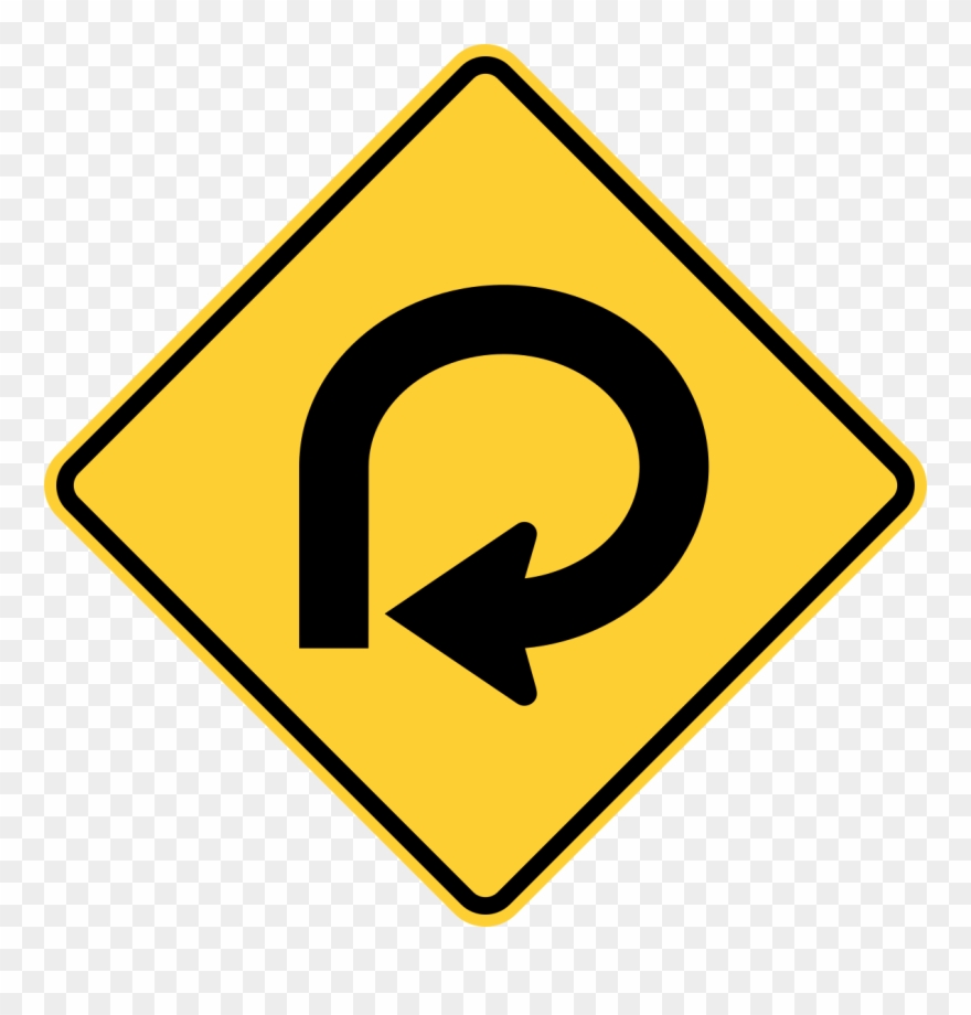 270 Degree Loop Heavy Duty 10 X 7 Aluminum Sign Street - U Turn Traffic Sign Clipart