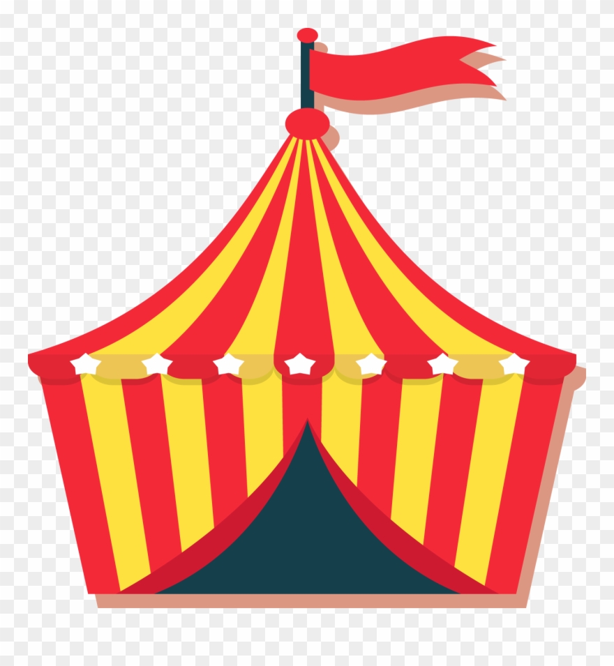 Cone Clipart Circus - Cartoon Circus Png Transparent Png