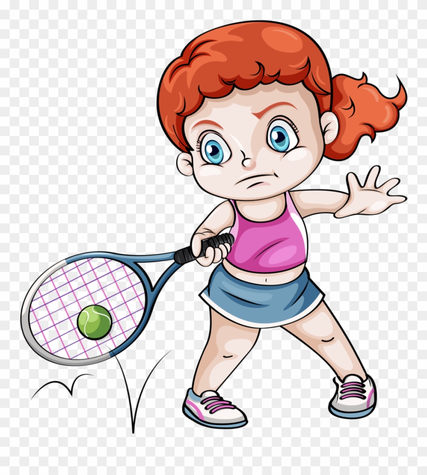Profissões E Ofícios Sport Girl, Views Album, Yandex, - Girl Playing Tennis Drawing Clipart