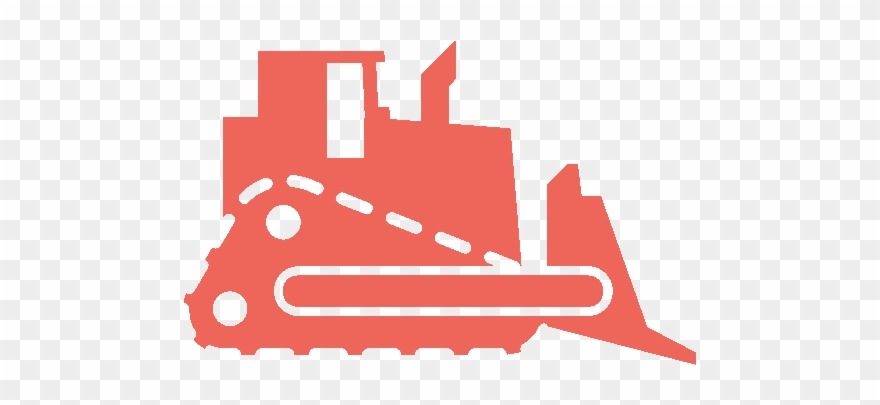 726ec0839e - Black And White Bulldozer Clipart - Png Download