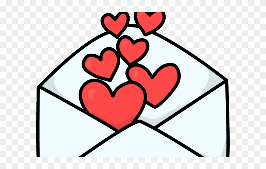 Love Note Cliparts - Clip Art Love Letter - Png Download